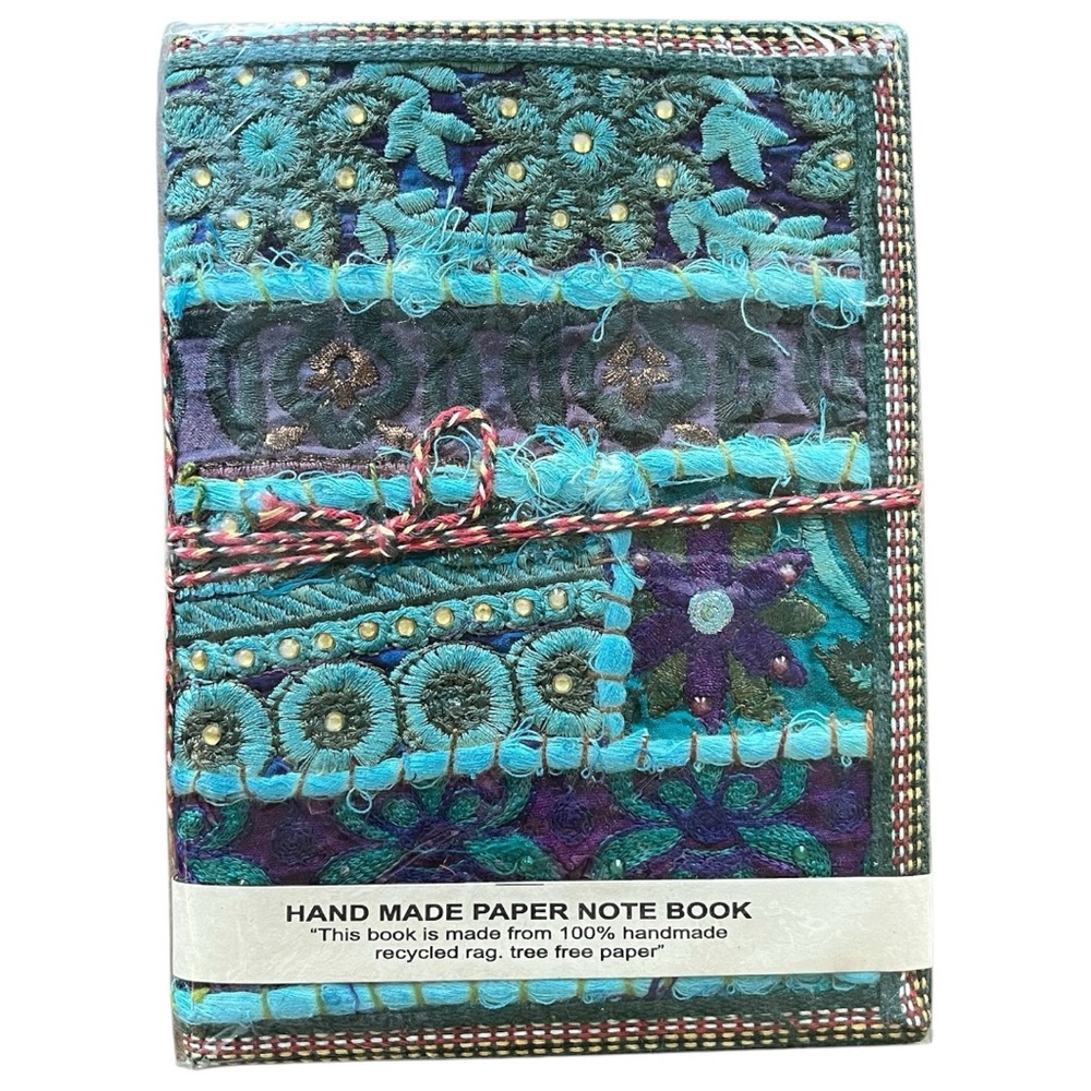 Handcrafted Sari Silk Journal · Tree-Free Paper · Zero Waste · Living Ritual